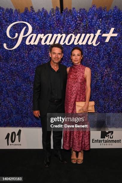 Dougray Scott and Claire Forlani attend a dinner to celebrate the launch of Paramount+ in Europe at Chiltern Firehouse on June 21, 2022 in London,...