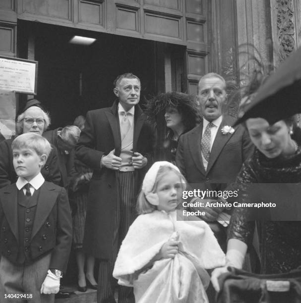 Italian industrialist Gianni Agnelli outside a church, Venice, 1960.