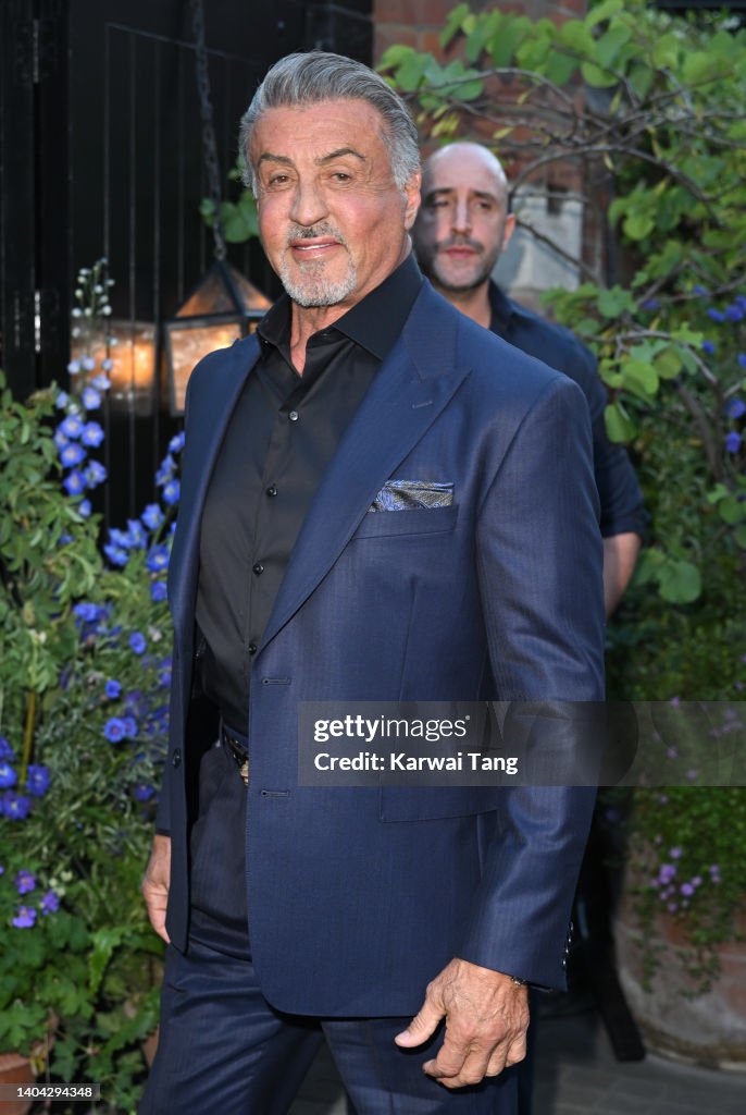 Sylvester Stallone attends a dinner hosted by Finch & Partners for