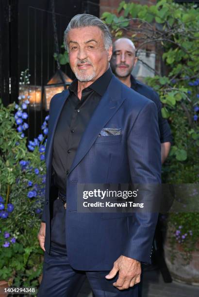 Sylvester Stallone attends a dinner hosted by Finch & Partners for the launch of Paramount+ UK at Chiltern Firehouse on June 21, 2022 in London,...