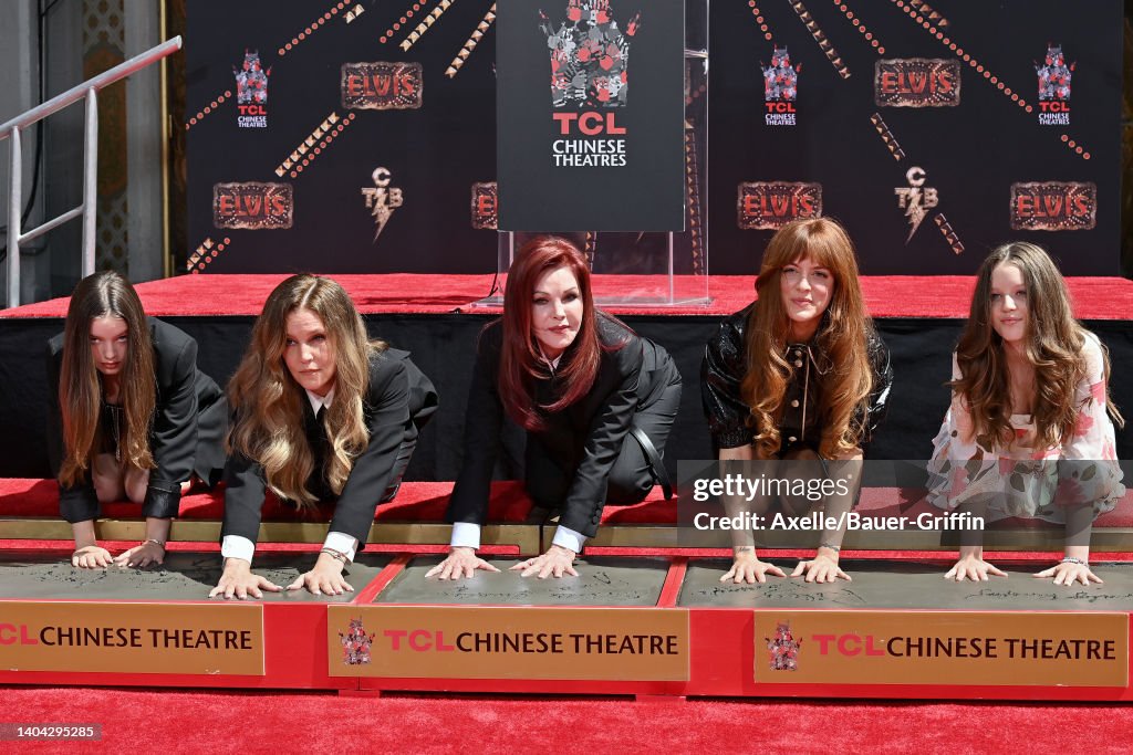 TCL Chinese Theatre Hosts Handprint Ceremony Honoring Priscilla Presley, Lisa Marie Presley And Riley Keough
