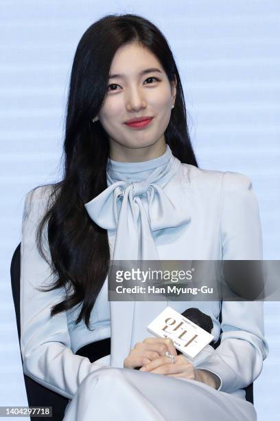 South Korean actress and singer Bae Suzy attends the Coupang Play 'ANNA' press conference at Conrad Hotel on June 21, 2022 in Seoul, South Korea.