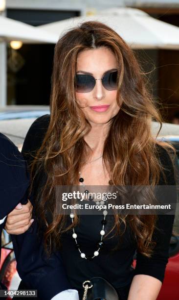 Ploma Cuevas arrives at the Church of San Jeronimo el Real to attend a funeral mass in memory of Miguel Baez 'Litri' and Conchita Spinola, on June 21...