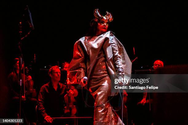 Bjork performs onstage at La Seine Musicale on June 21, 2022 in Boulogne-Billancourt, France.