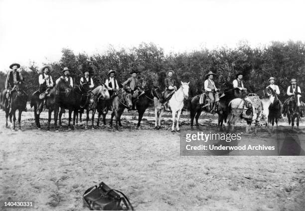 Captain Neal Coldwell's Frontier Battalion of the Texas Rangers, Lela, Texas, circa 1885.