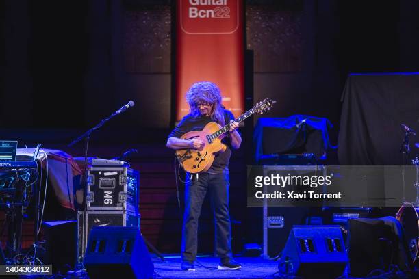 Pat Metheny performs in concert at Palau de la Música Catalana during the Guitar BCN Festival on June 21, 2022 in Barcelona, Spain.