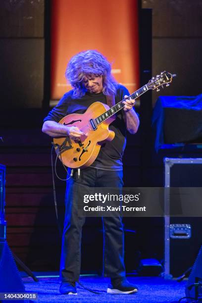 Pat Metheny performs in concert at Palau de la Música Catalana during the Guitar BCN Festival on June 21, 2022 in Barcelona, Spain.