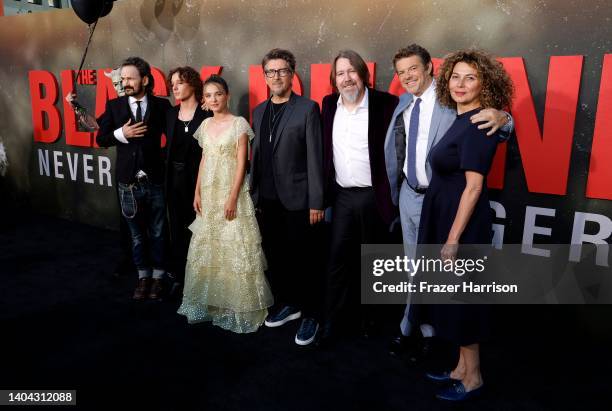 Jeremy Davies, Mason Thames, Madeleine McGraw, Scott Derrickson, C. Robert Cargill, Jason Blum and Donna Langley attend the Universal Pictures' "The...