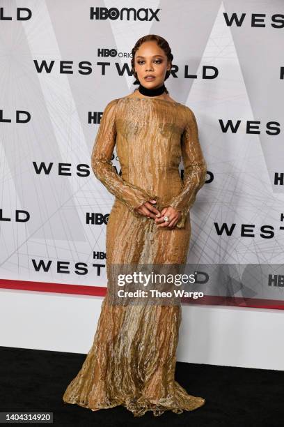 Tessa Thompson attends HBO's "Westworld" Season 4 Premiere at Alice Tully Hall, Lincoln Center on June 21, 2022 in New York City.