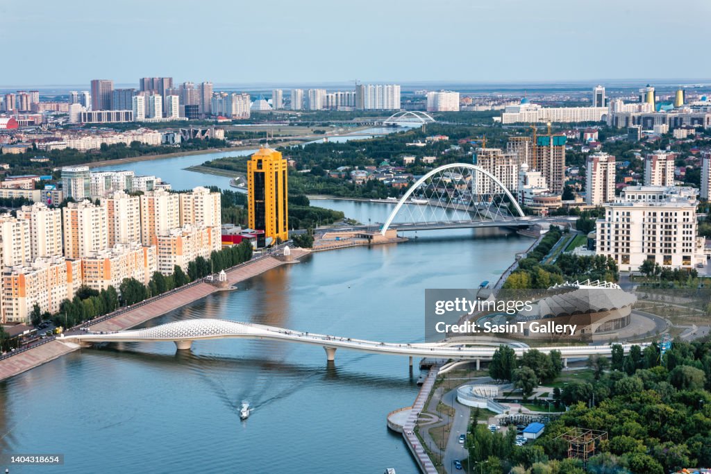 The skyline of Astana, Kazakhstan