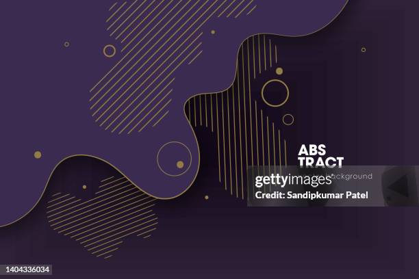 poster with dynamic waves. illustration minimal flat style purple background - memphis design stock illustrations