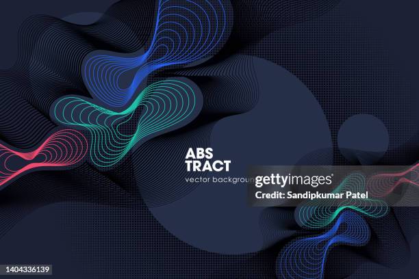 Abstract Digital Wave With Dynamic Lines High-Res Vector Graphic ...