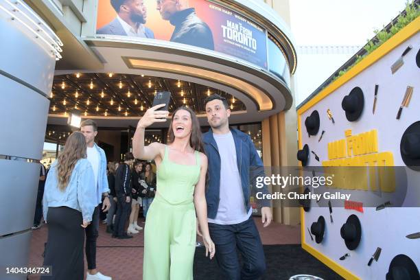 Jade Roper and Tanner Tolbert attend "The Man from Toronto" special screening at The Bay Theater on June 21, 2022 in Pacific Palisades, California.