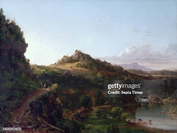 Catskill Scenery, Thomas Cole, American , 1801–1848, c.1833, Oil on canvas, Made in United States, North and Central America, New York, United...