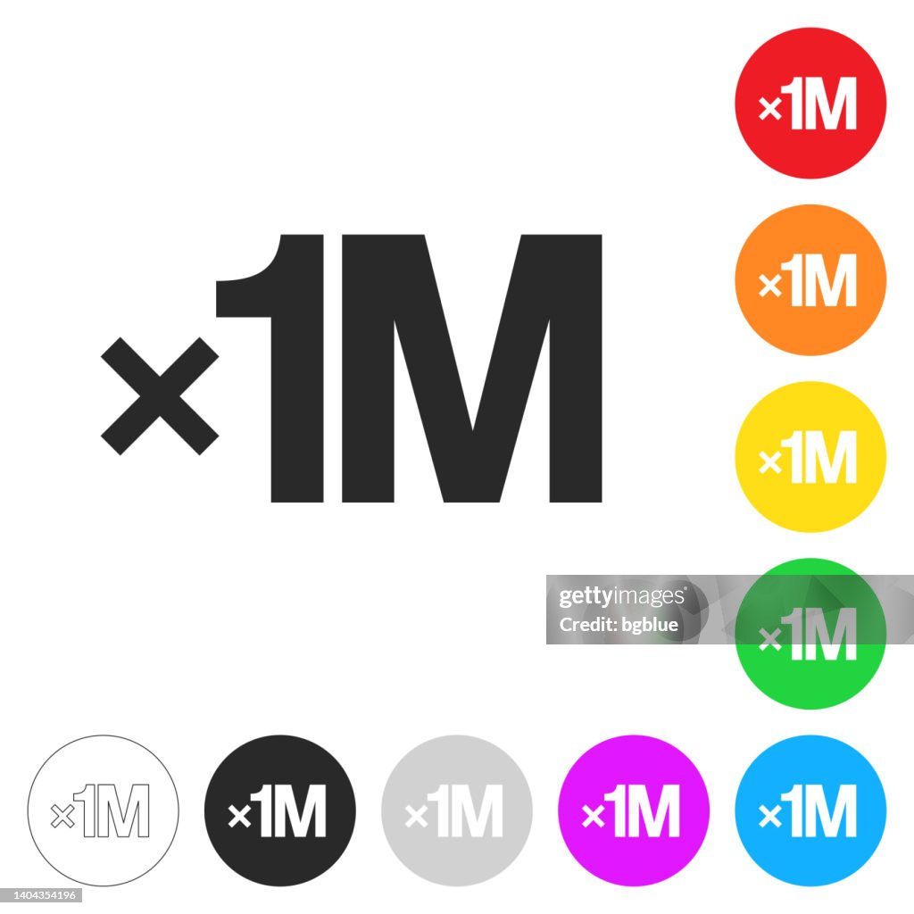 X1M, Un millón de veces. Icono en botones coloridos