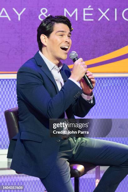 Rodney Ingram performs an “Exclusive” dual language performance of “A Whole New World” in "Despierta America" at Univision Studios on June 21, 2022...