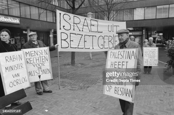 Protest against actions of Israel in occupied territories in The Hague, 20 January 1988.
