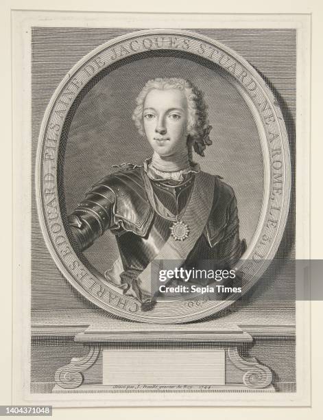 Jean Daullé, French, 1707–1763, Charles Edward Louis Philip Casimir Stuart , Engraving, 27.9 × 21.2 cm , French, 18th century, Works on Paper -...