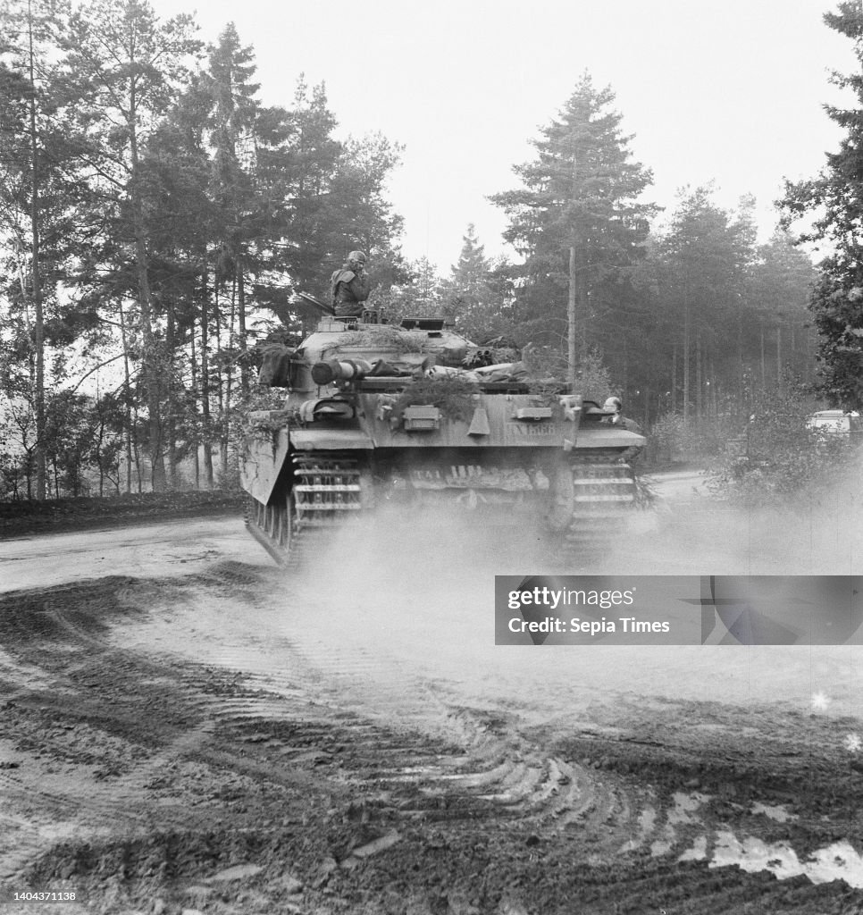 Centurion Tank Exploding Army exercise in Germany. Centurion tanks on the march, October 12 ...