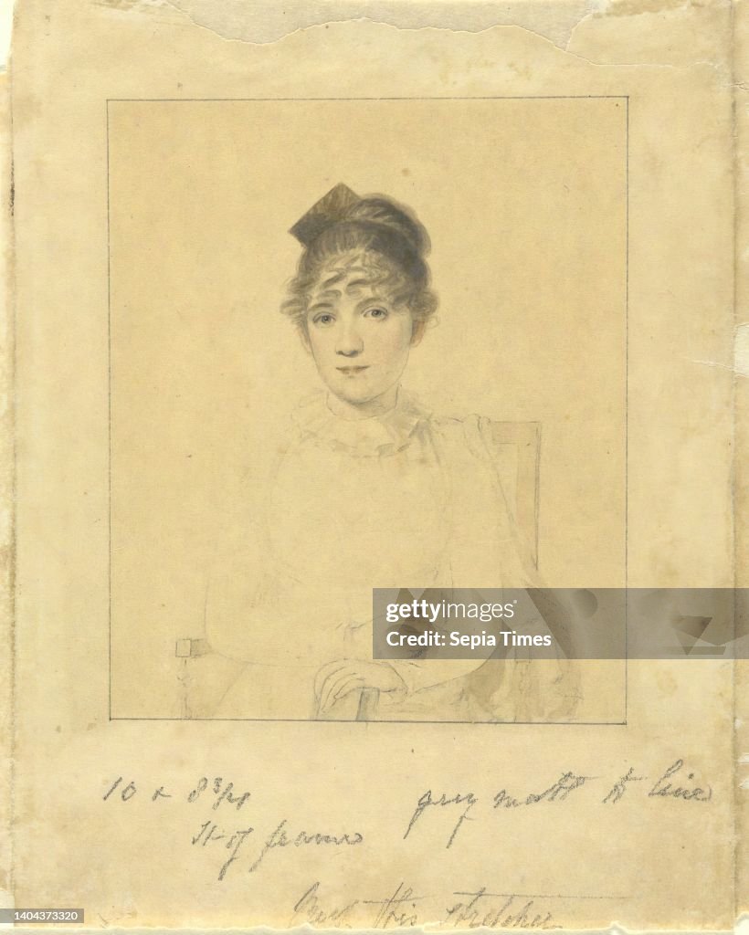 Artist: Elkanah Tisdale, American, 1768–1835, Harriet Trumbull (Daughter of Gov. Jonathan Trumbull, Jr.; wife of Benjamin Silliman of Yale College), Graphite and watercolor on paper, 19.7 × 15.9 cm (7 3/4 × 6 1/4 in.), Made in United States, American,
