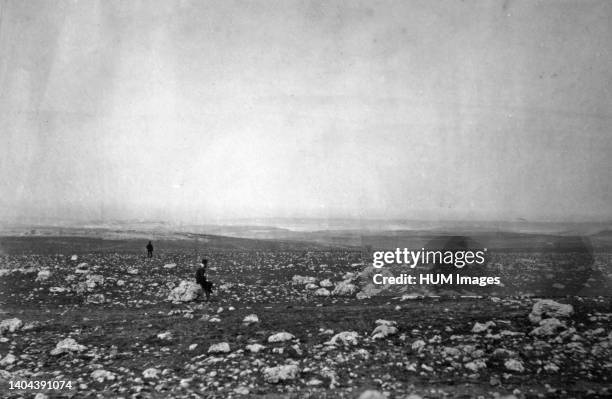 Sebastopol with the Redan, Malakoff & Mamelon - Colonel Shadforth seated in the foreground ca. 1855'.