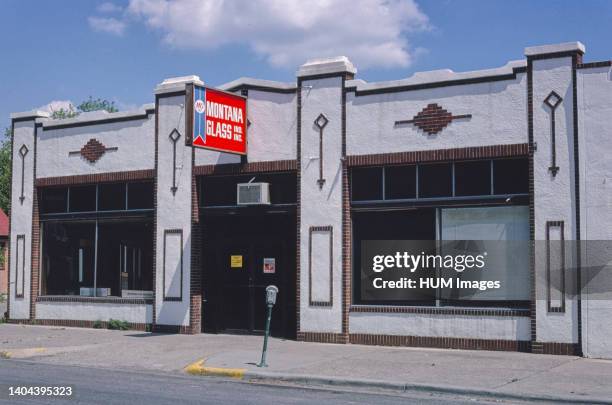 1980s America - Montana Glass, West 25th Street, Billings, Montana 1980.