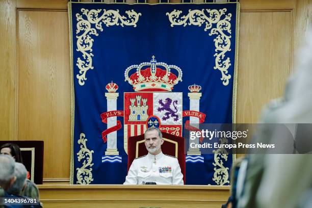 King Felipe VI presides over the closing ceremony of the XXIII Armed Forces General Staff Course, at the Centro Superior de Estudios de la Defensa...