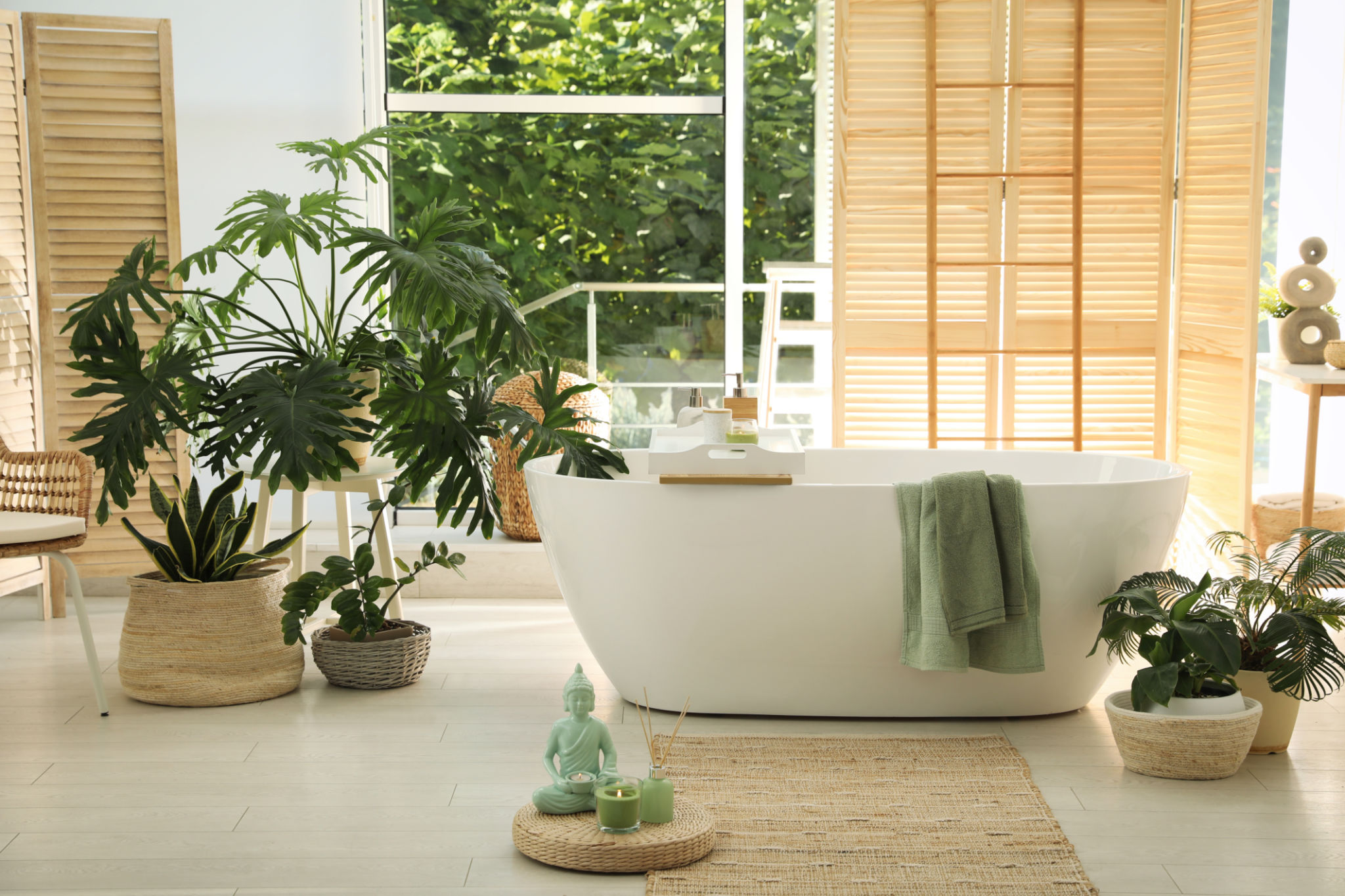 indoor plants bathroom