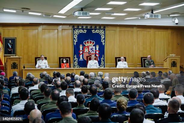 General view of the closing ceremony of the XXIII Armed Forces Staff Course, at the Centro Superior de Estudios de la Defensa Nacional , on 22 June,...