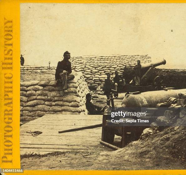 Sand bag fortifications at Yorktown, Va., E. & H.T. Anthony (Firm), Brady, Mathew B. (1823 (ca.)-1896), 1861, United States