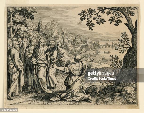 Christ Healing Daughter of Woman of Canaan, Michel Lasne, French, ca. 1590 - 1667, Engraving on paper, France, ca. 1650, Print, Print.