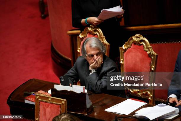 Italian Minister of Public Administration Renato Brunetta during the communications at Senate in view of the meeting of the European Council on 23...