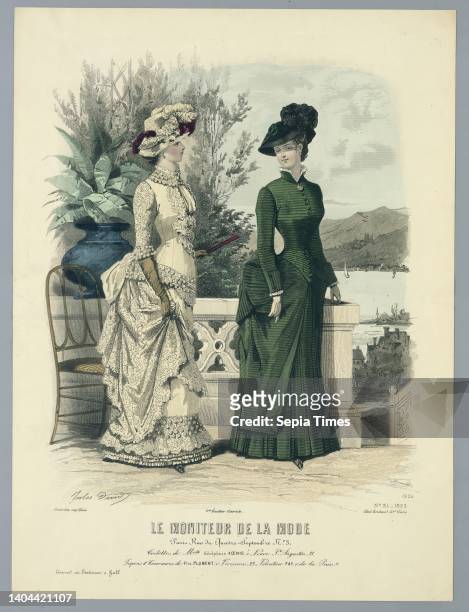 Fashion Plate from Le Moniteur de la Mode, J. Bonnard, French, active 19th c., Jules David, French, 1808 - 1892, Abel Goubaud et Fils, French, active...