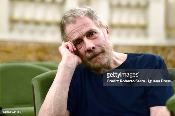 Italian theatrical director Gabriele Lavia pose for photos during the first rehearsal of the Giuseppe Verdi's "Otello" at TCBO Bologna Civic Theater...