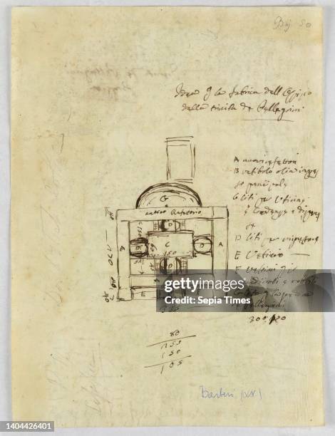Plan for new administration building for hospital Trinita de Pellegrini, Giuseppe Barberi, Italian, 1746–1809, Pen and brown ink, graphite on...