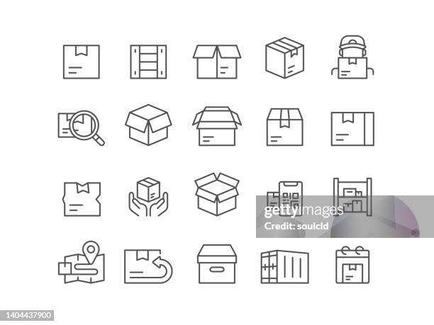ilustrações de stock, clip art, desenhos animados e ícones de boxes icons - caixa