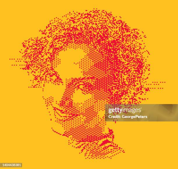 facial recognition scan with glitch technique - network security operations stock illustrations
