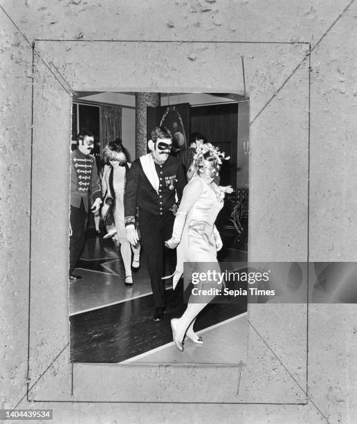 Bal masque on board Oranje Nassau in Amsterdam, Princess Christina during dance, 28 December 1966, princesses, The Netherlands, 20th century press...