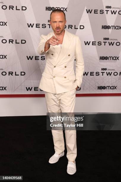 Aaron Paul attends the premiere of HBO's "Westworld" Season 4 at Alice Tully Hall, Lincoln Center on June 21, 2022 in New York City.