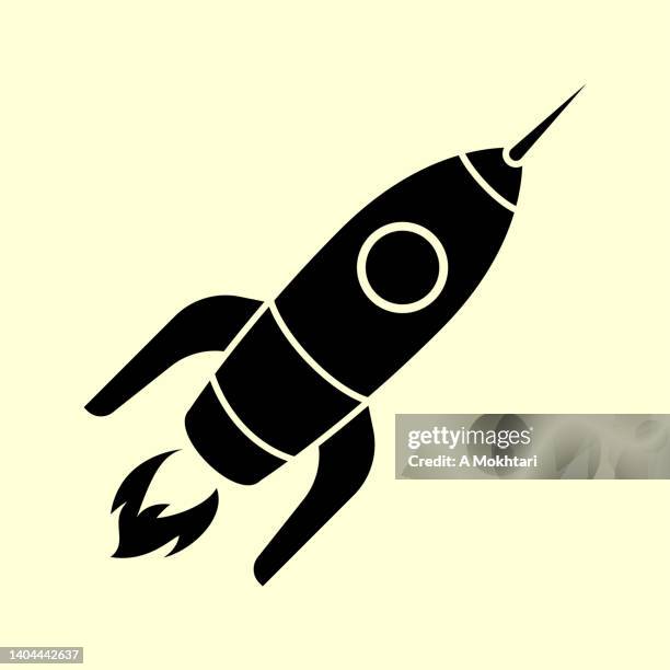 ilustraciones, imágenes clip art, dibujos animados e iconos de stock de rocket icono - fusée