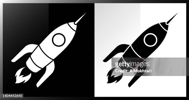 stockillustraties, clipart, cartoons en iconen met icône de fusée - fusée