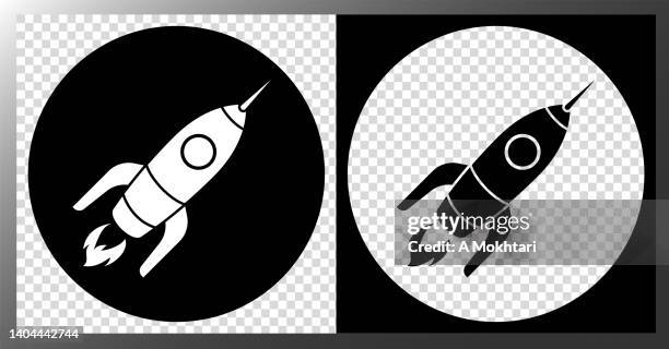 ilustraciones, imágenes clip art, dibujos animados e iconos de stock de rocket icono - fusée