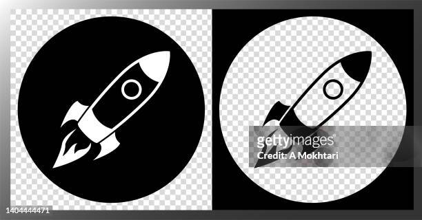 ilustraciones, imágenes clip art, dibujos animados e iconos de stock de rocket icono - fusée