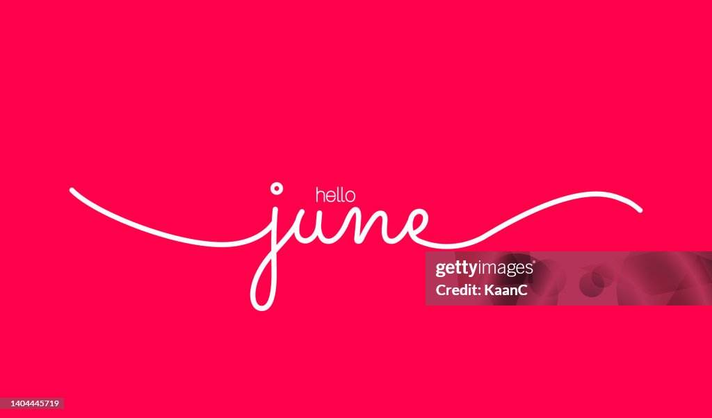 Hello June Lettering Vector Stock Illustration High-Res Vector Graphic ...