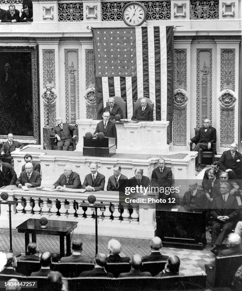 President Coolidge delivering his first message to Congress