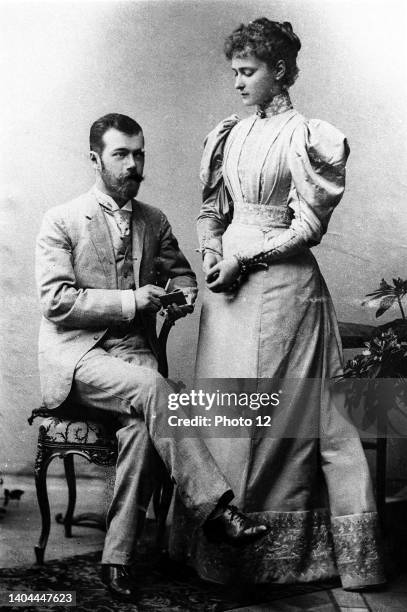 Nicholas II Alexandrovich and Alexandra Feodorovna, Tsar and Tsarina of Russia. Nicholas II , last Tsar of Russia Alexandra Feodorovna , daughter of...