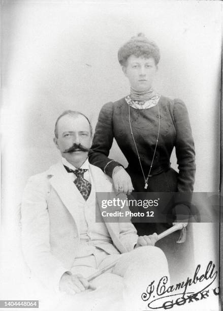 Grand Duke George Mikhailovich and Grand Duchess Maria of Russie . Married on Corfu in May 1900.