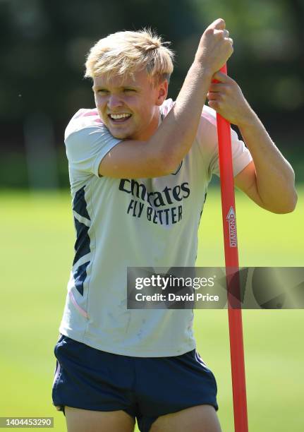 Matt Smith of Arsenal during the Arsenal U23 training session at London Colney on June 22, 2022 in St Albans, England.