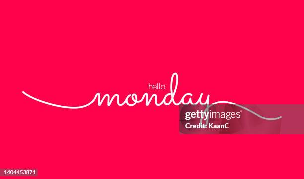 ilustraciones, imágenes clip art, dibujos animados e iconos de stock de hola lunes lettering vector stock ilustración - lunes