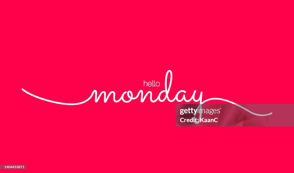 Hello Monday Lettering Vector Stock Illustration High-Res Vector ...